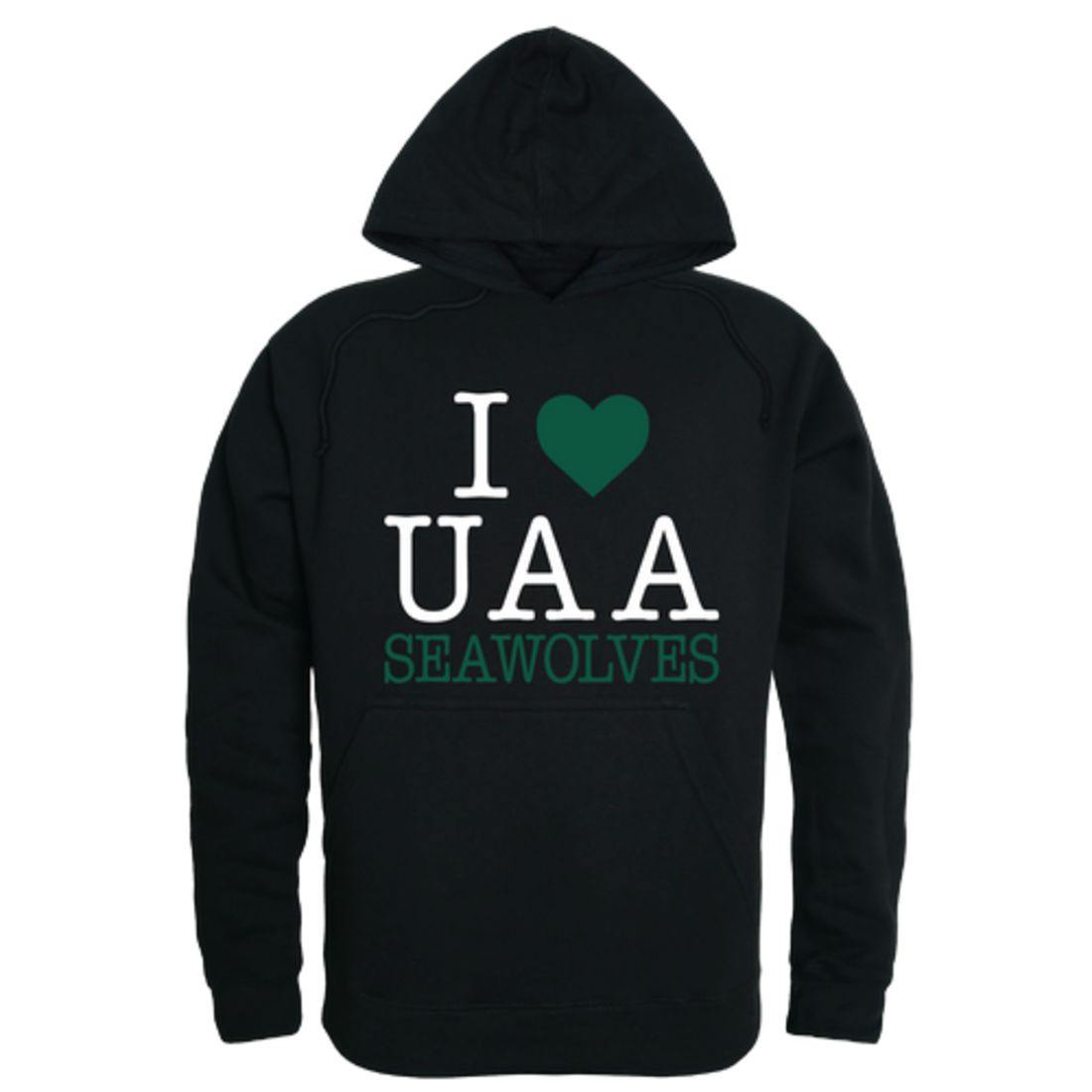 I Love UAA University of Alaska Anchorage Sea Wolves Hoodie Sweatshirt-Campus-Wardrobe