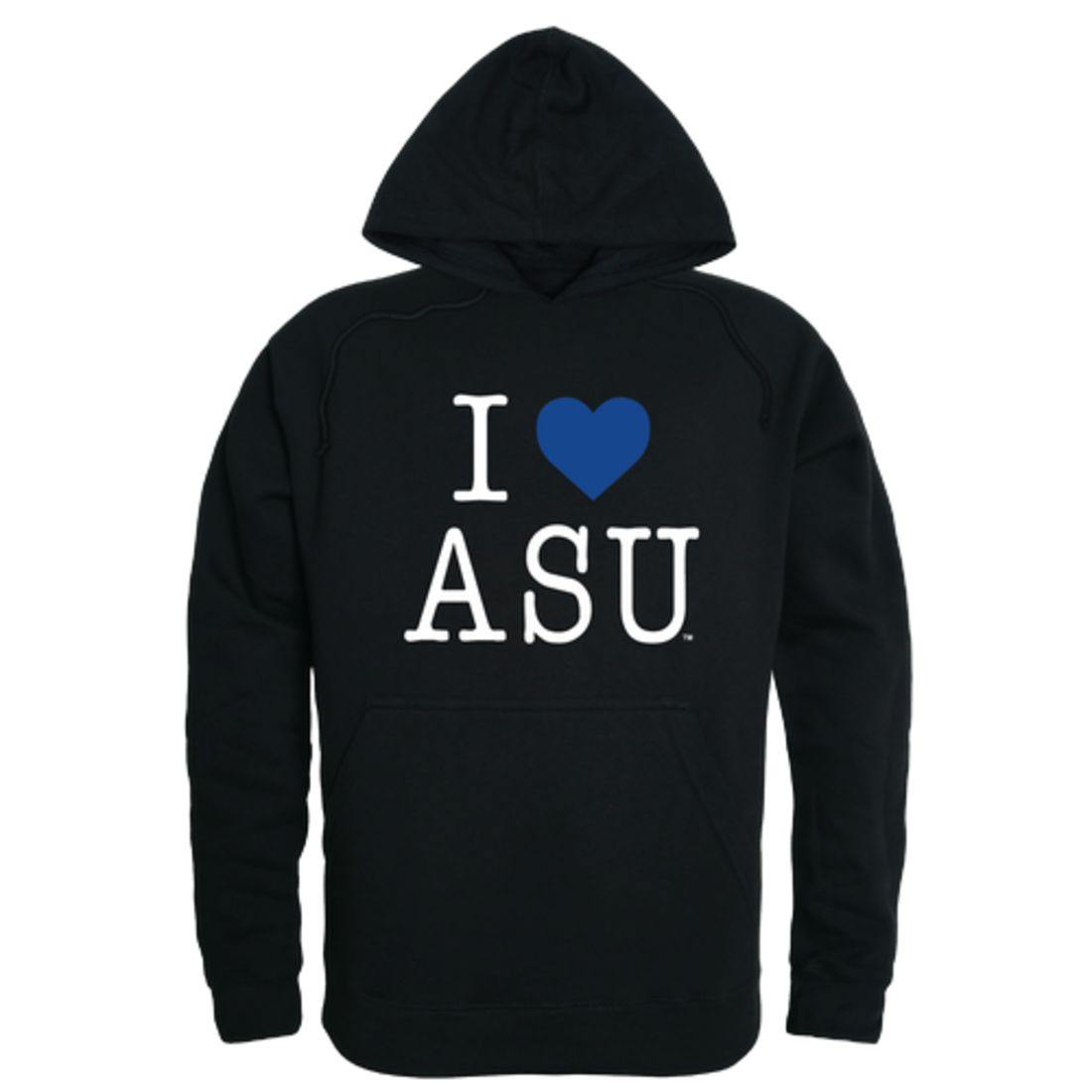 I Love ASU Albany State University Golden Rams Hoodie Sweatshirt-Campus-Wardrobe