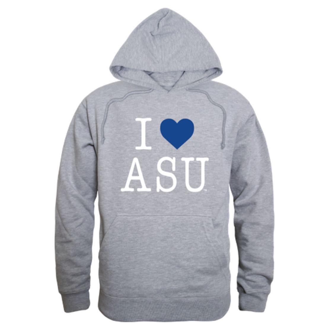 I Love ASU Albany State University Golden Rams Hoodie Sweatshirt-Campus-Wardrobe