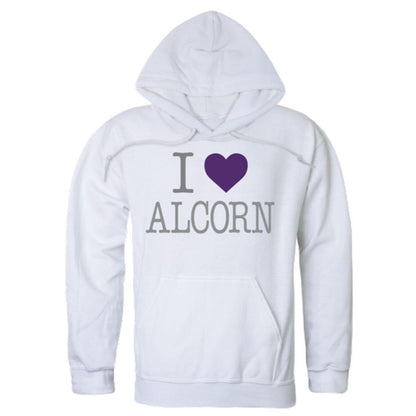 I Love Alcorn State University Braves Hoodie Sweatshirt-Campus-Wardrobe