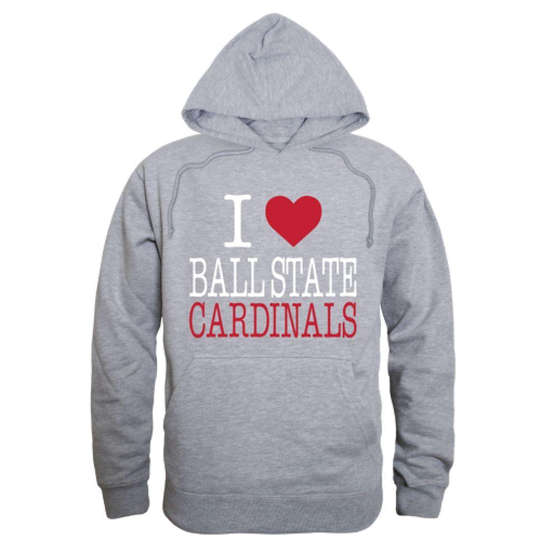 I Love BSU Ball State University Hoodie Sweatshirt-Campus-Wardrobe