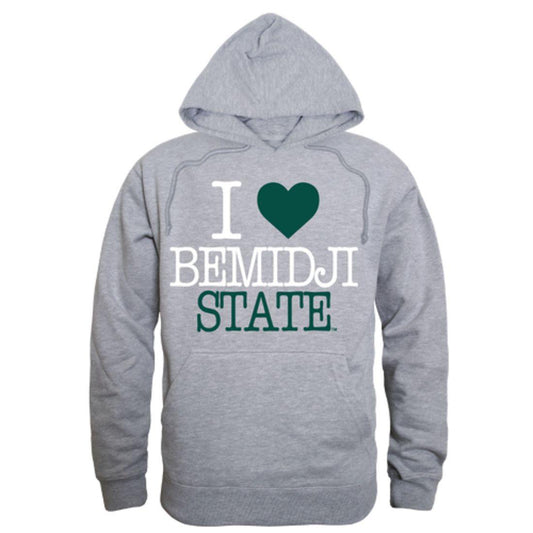 I Love BSU Bemidji State University Beavers Hoodie Sweatshirt-Campus-Wardrobe