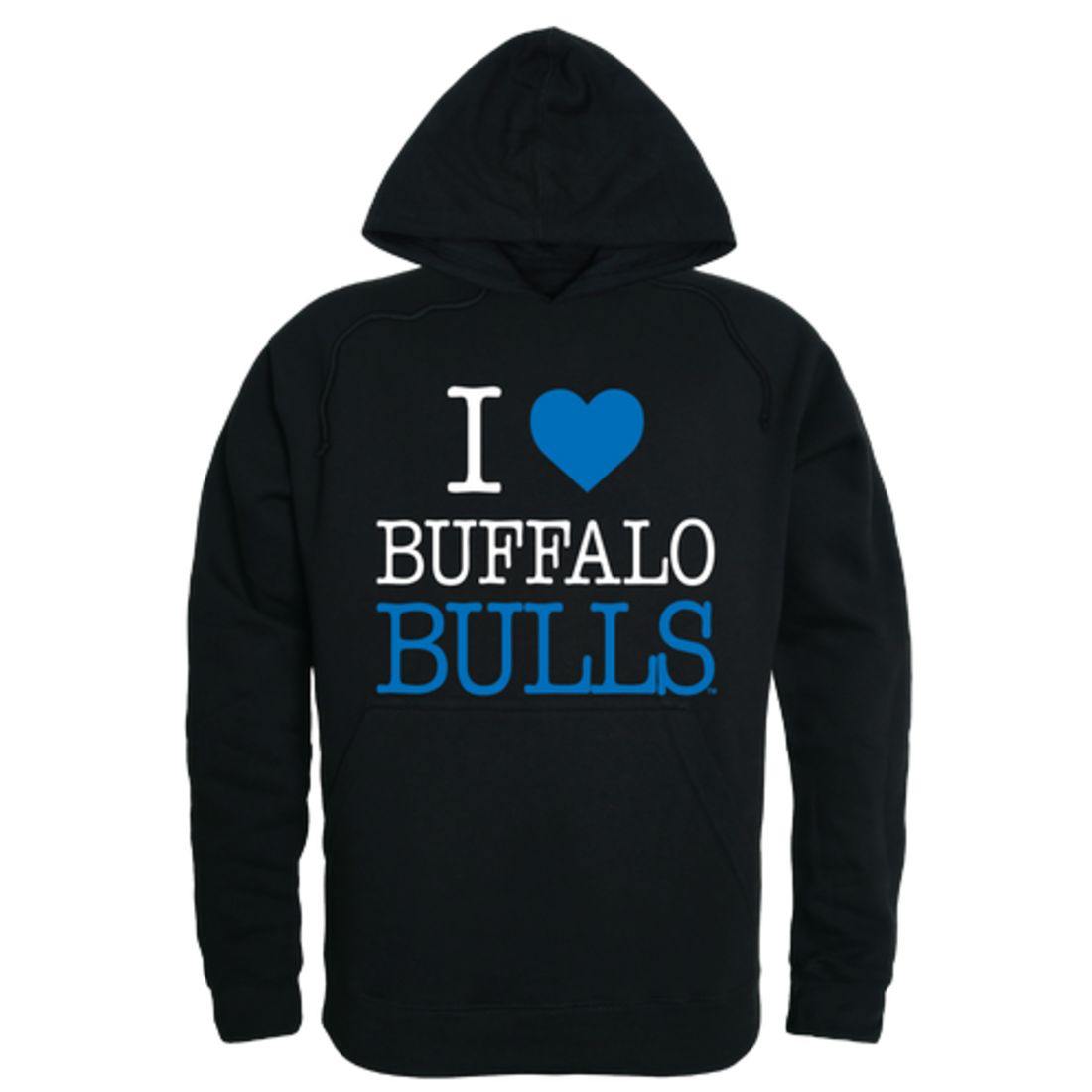 I Love SUNY University at Buffalo Bulls Hoodie Sweatshirt-Campus-Wardrobe