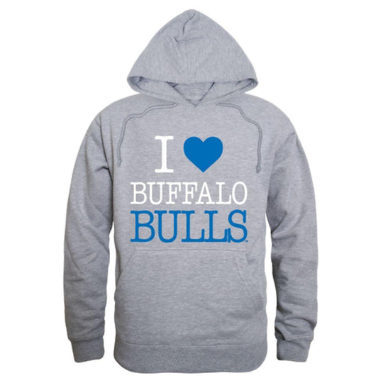 I Love SUNY University at Buffalo Bulls Hoodie Sweatshirt-Campus-Wardrobe