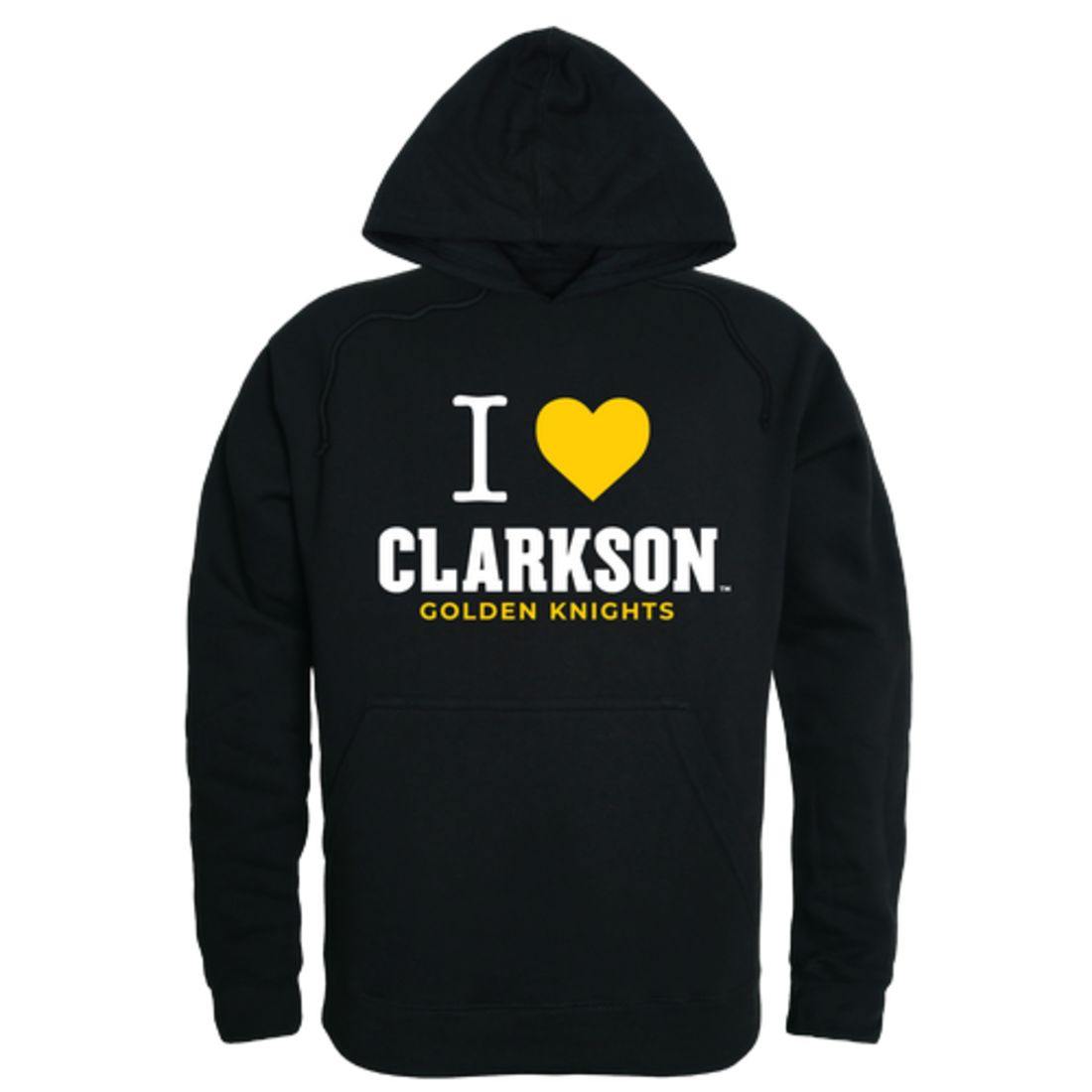 I Love Clarkson University Golden Knights Hoodie Sweatshirt-Campus-Wardrobe