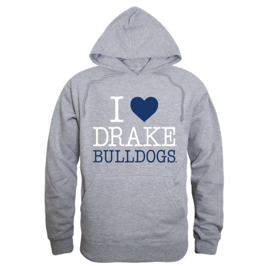 I Love Drake University Bulldogs Hoodie Sweatshirt-Campus-Wardrobe