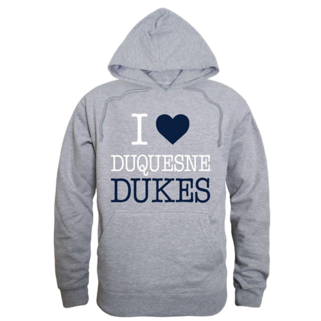 I Love Duquesne University Dukes Hoodie Sweatshirt-Campus-Wardrobe
