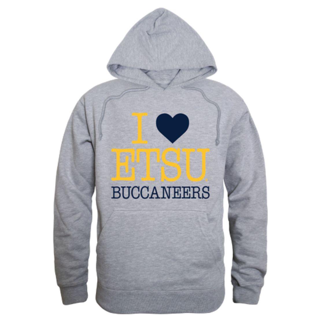I Love ETSU East Tennessee State University Buccaneers Hoodie Sweatshirt-Campus-Wardrobe