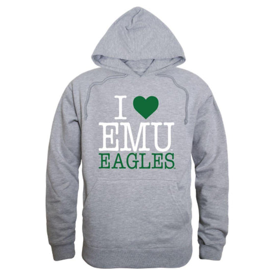 I Love EMU Eastern Michigan University Eagles Hoodie Sweatshirt-Campus-Wardrobe