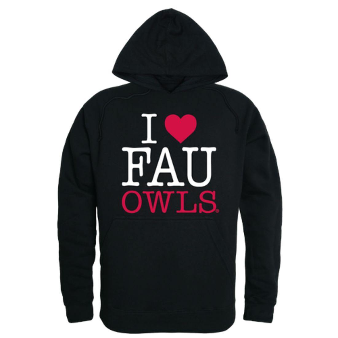 I Love FAU Florida Atlantic University Owls Hoodie Sweatshirt-Campus-Wardrobe