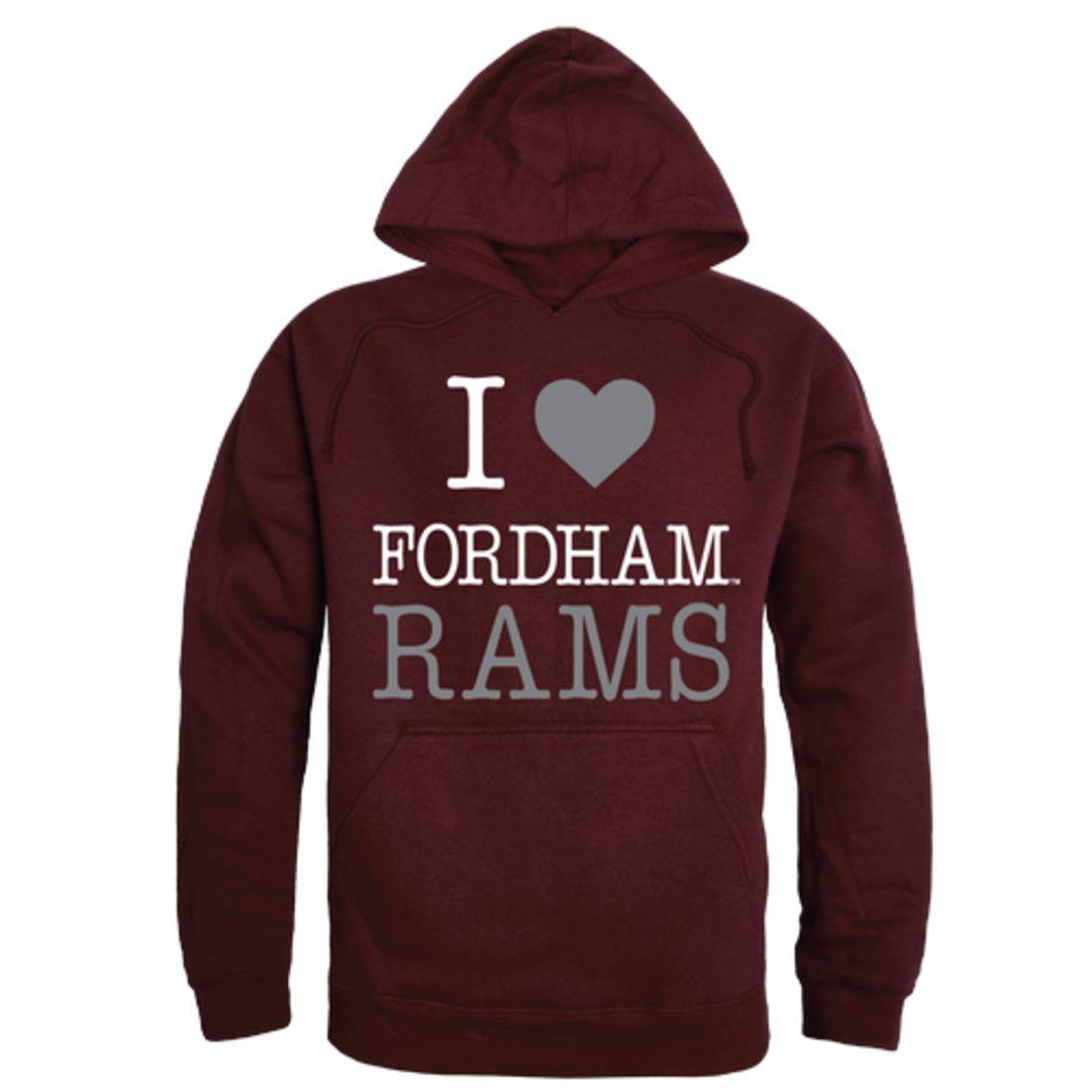 I Love Fordham University Rams Hoodie Sweatshirt-Campus-Wardrobe