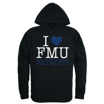 I Love FMU Francis Marion University Patriots Hoodie Sweatshirt-Campus-Wardrobe