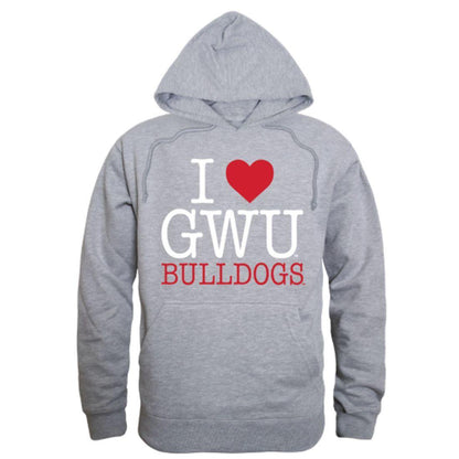 I Love GWU Gardner Webb University Runnin' Bulldogs Hoodie Sweatshirt-Campus-Wardrobe