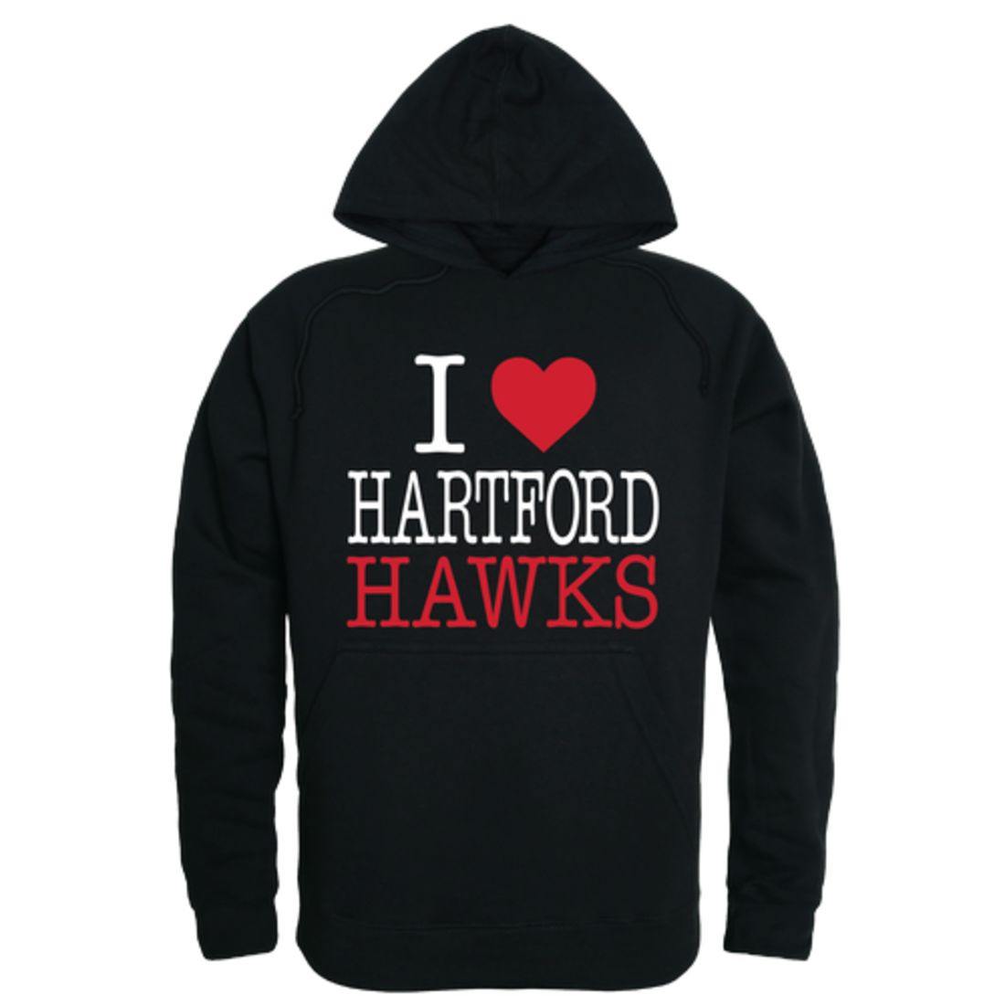 I Love University of Hartford Hawks Hoodie Sweatshirt-Campus-Wardrobe