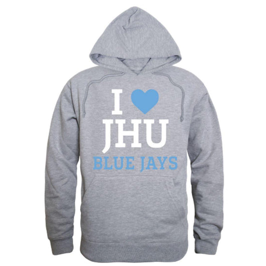 I Love JHU Johns Hopkins University Blue Jays Hoodie Sweatshirt-Campus-Wardrobe