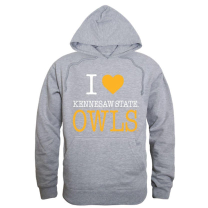 I Love KSU Kennesaw State University Owls Hoodie Sweatshirt-Campus-Wardrobe
