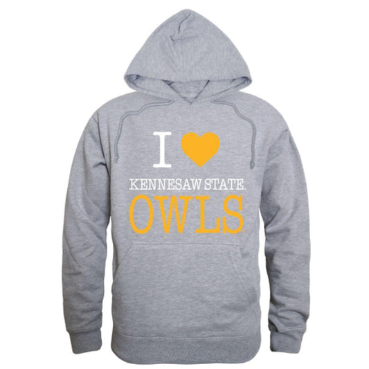I Love KSU Kennesaw State University Owls Hoodie Sweatshirt-Campus-Wardrobe