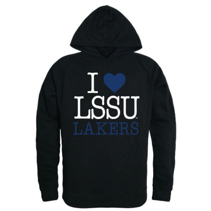 I Love LSSU Lake Superior State University Lakers Hoodie Sweatshirt-Campus-Wardrobe