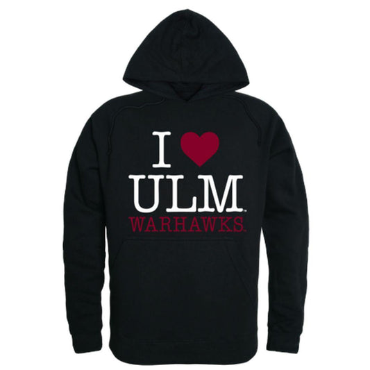 I Love ULM University of Louisiana Monroe Warhawks Hoodie Sweatshirt-Campus-Wardrobe