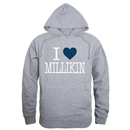 I Love Millikin University Big Blue Hoodie Sweatshirt-Campus-Wardrobe