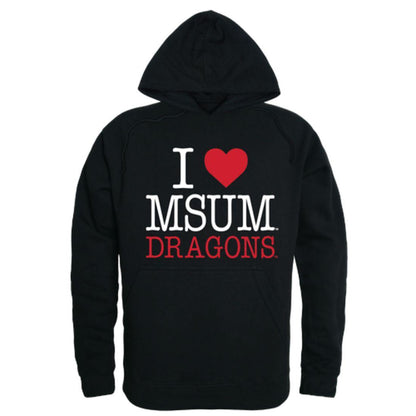 I Love MSUM Minnesota State University Moorhead Dragons Hoodie Sweatshirt-Campus-Wardrobe