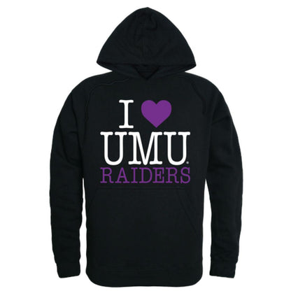 I Love University of Mount Union Raiders Hoodie Sweatshirt-Campus-Wardrobe