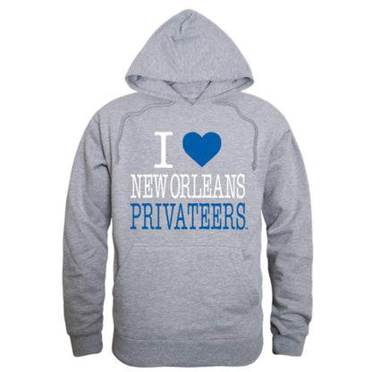 I Love UNO University of New Orleans Privateers Hoodie Sweatshirt-Campus-Wardrobe