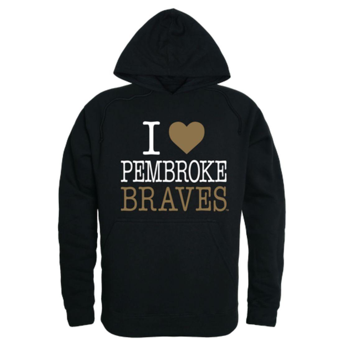 I Love UNCP University of North Carolina at Pembroke Braves Hoodie Sweatshirt-Campus-Wardrobe