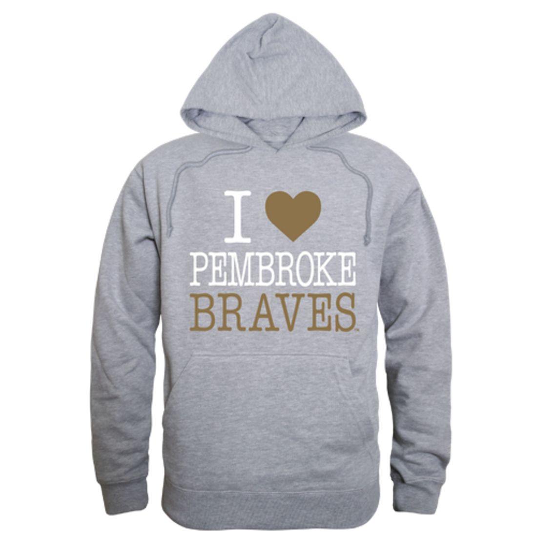 I Love UNCP University of North Carolina at Pembroke Braves Hoodie Sweatshirt-Campus-Wardrobe