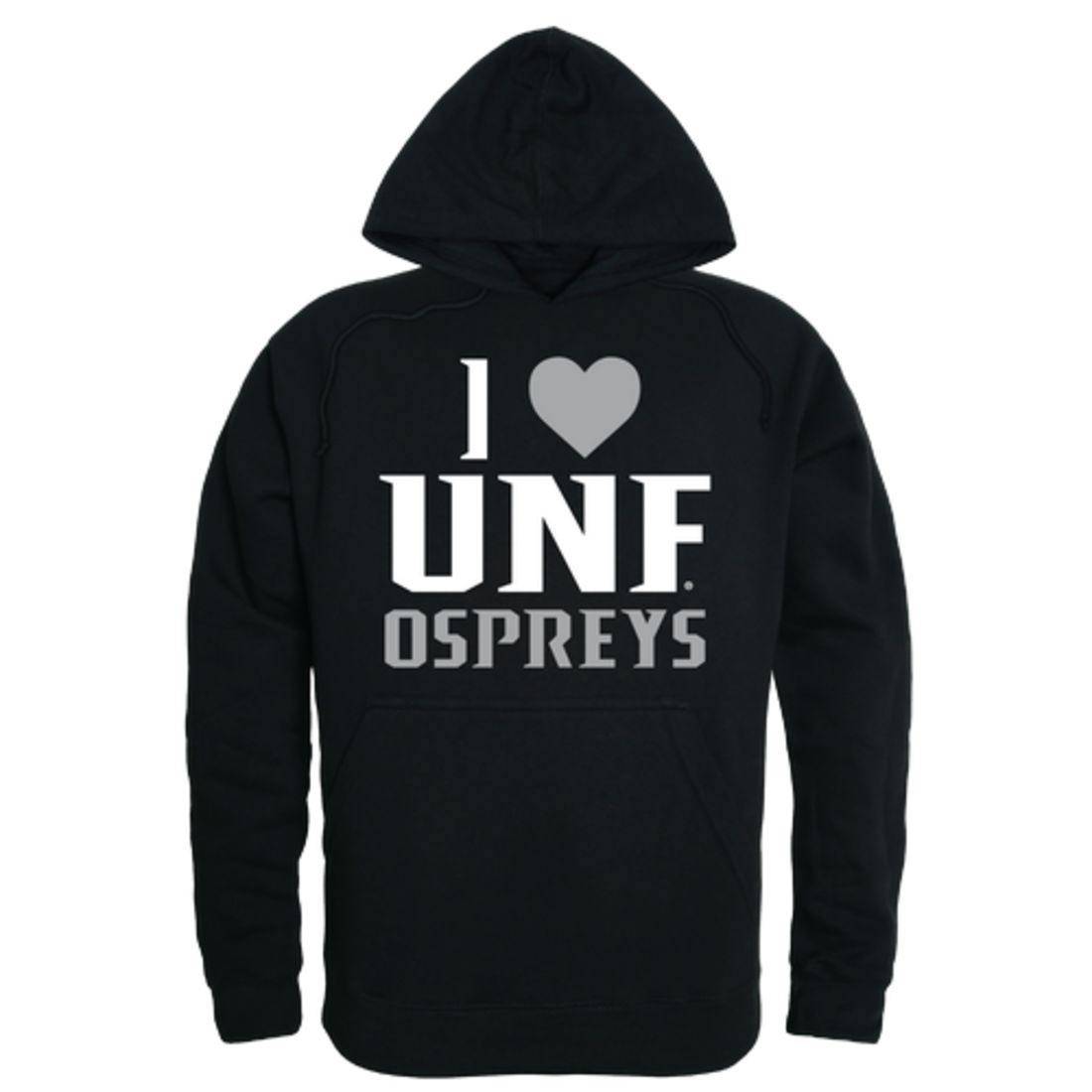 I Love UNF University of North Florida Osprey Hoodie Sweatshirt-Campus-Wardrobe