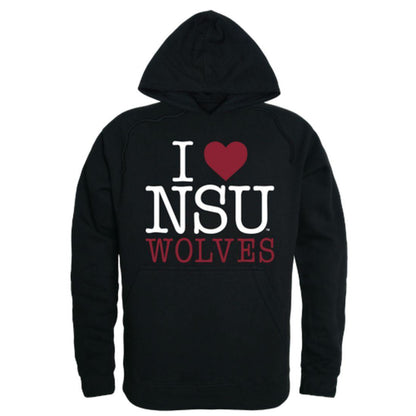 I Love NSU Northern State University Wolves Hoodie Sweatshirt-Campus-Wardrobe