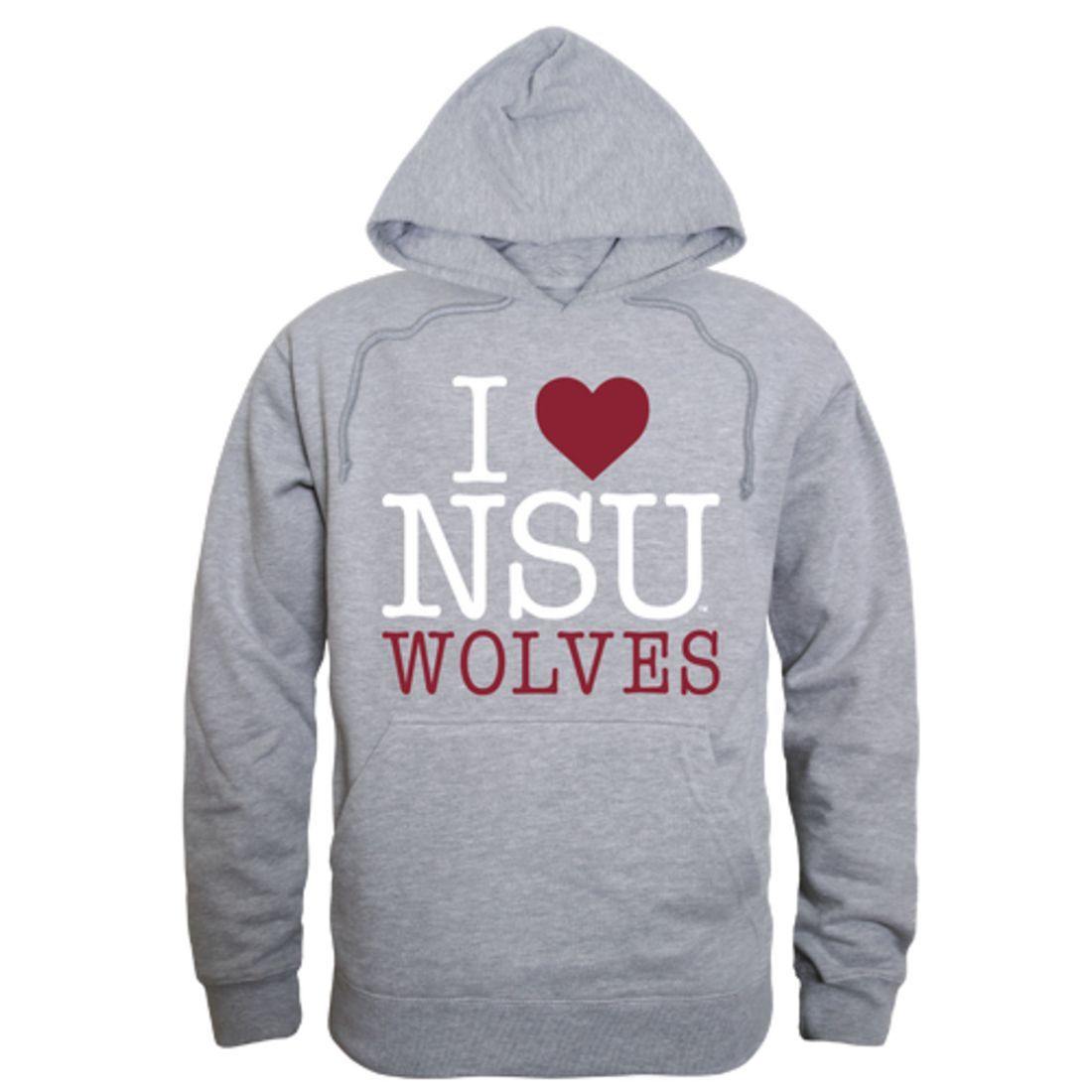 I Love NSU Northern State University Wolves Hoodie Sweatshirt-Campus-Wardrobe