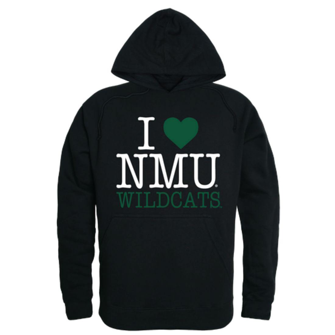 I Love NMU Northern Michigan University Wildcats Hoodie Sweatshirt-Campus-Wardrobe