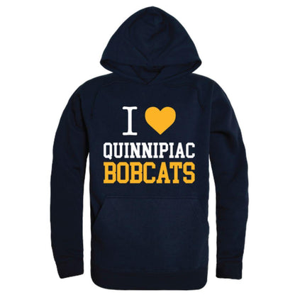 I Love QU Quinnipiac University Bobcats Hoodie Sweatshirt-Campus-Wardrobe