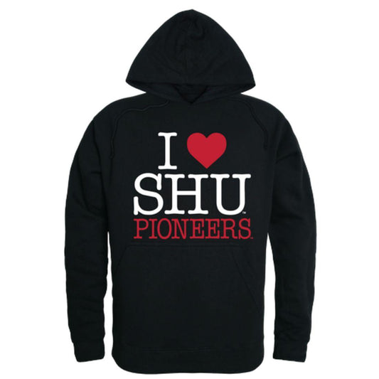 I Love Sacred Heart University Pioneers Hoodie Sweatshirt-Campus-Wardrobe