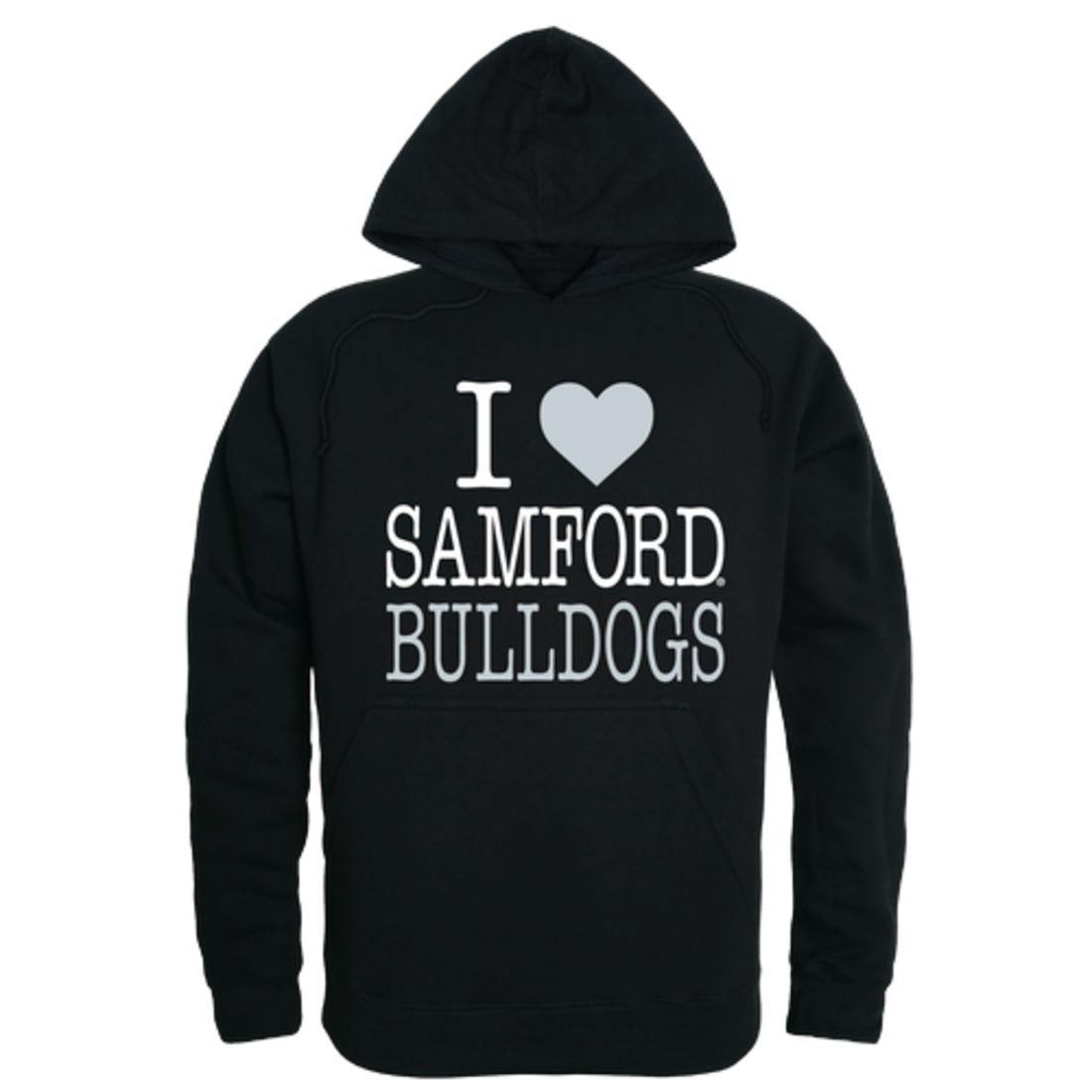 I Love Samford University Bulldogs Hoodie Sweatshirt-Campus-Wardrobe
