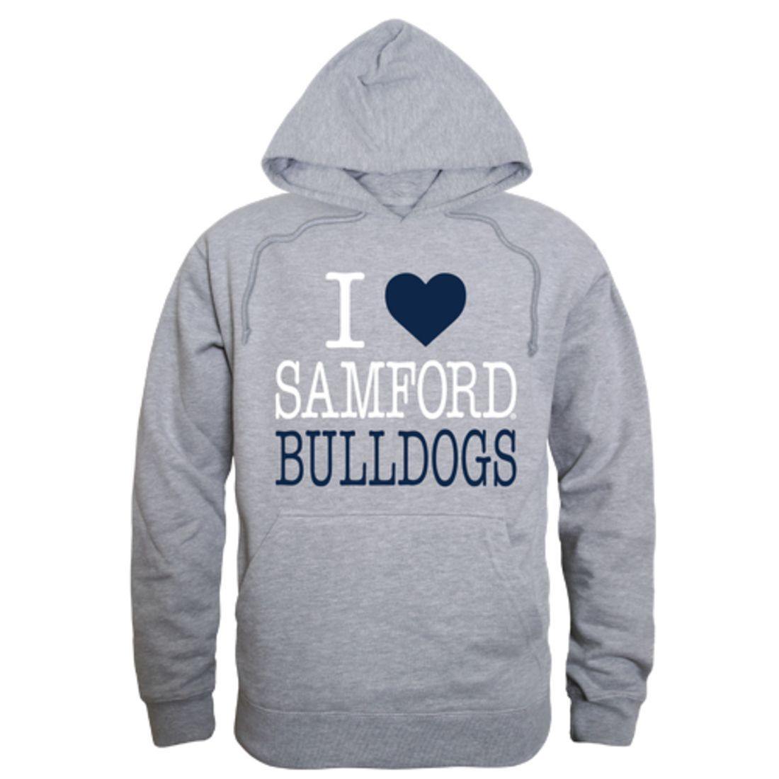 I Love Samford University Bulldogs Hoodie Sweatshirt-Campus-Wardrobe