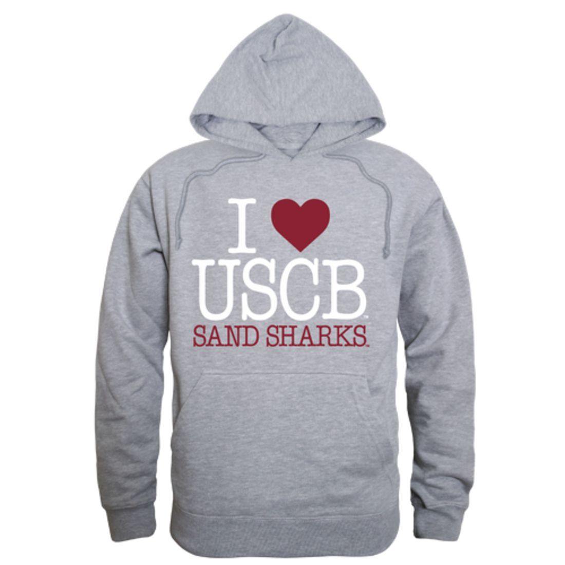 I Love USCB University of South Carolina Beaufort Sand Sharks Hoodie Sweatshirt-Campus-Wardrobe