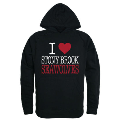 I Love Stony Brook University Seawolves Hoodie Sweatshirt-Campus-Wardrobe