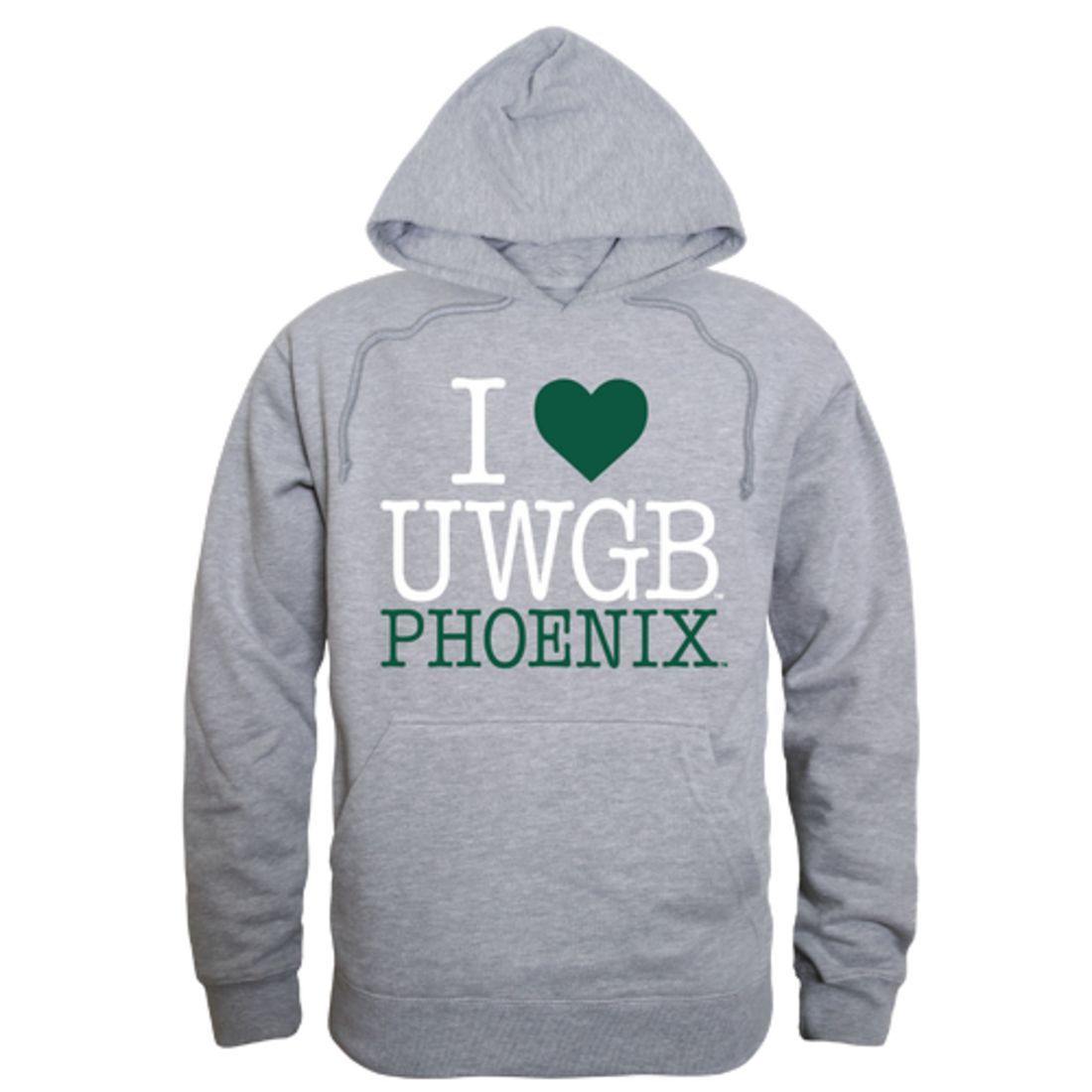 I Love UWGB University of Wisconsin-Green Bay Phoeni Hoodie Sweatshirt-Campus-Wardrobe