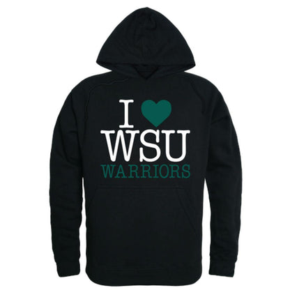 I Love Wayne State University Warriors Hoodie Sweatshirt-Campus-Wardrobe
