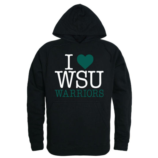 I Love Wayne State University Warriors Hoodie Sweatshirt-Campus-Wardrobe