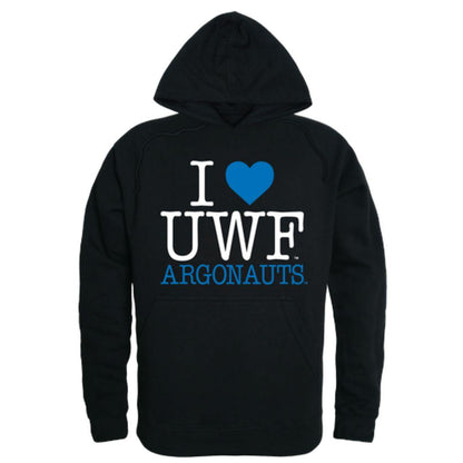 I Love UWF University of West Florida Argonauts Hoodie Sweatshirt-Campus-Wardrobe