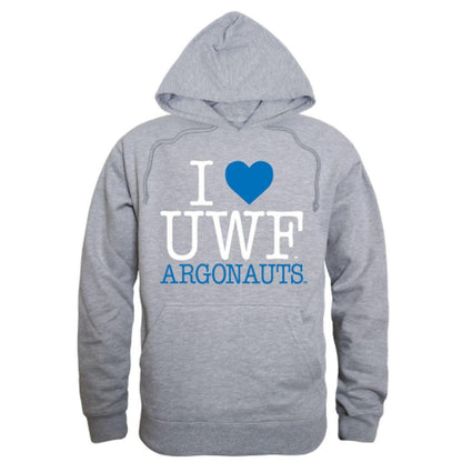 I Love UWF University of West Florida Argonauts Hoodie Sweatshirt-Campus-Wardrobe