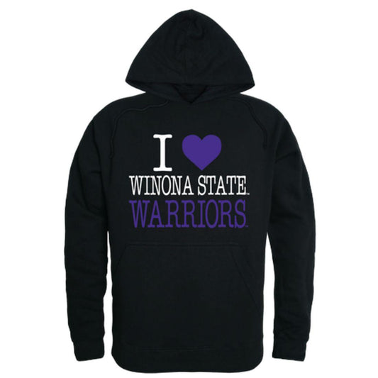 I Love Winona State University Warriors Hoodie Sweatshirt-Campus-Wardrobe