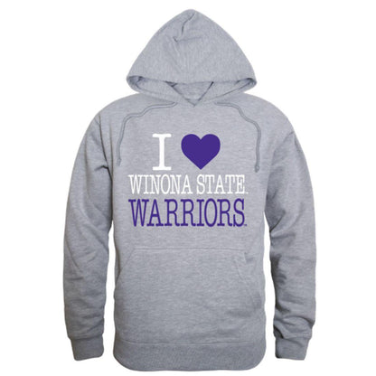 I Love Winona State University Warriors Hoodie Sweatshirt-Campus-Wardrobe