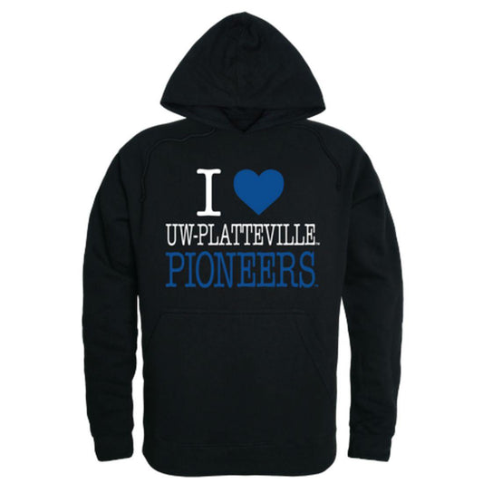 I Love UW University of Wisconsin Platteville Pioneers Hoodie Sweatshirt-Campus-Wardrobe