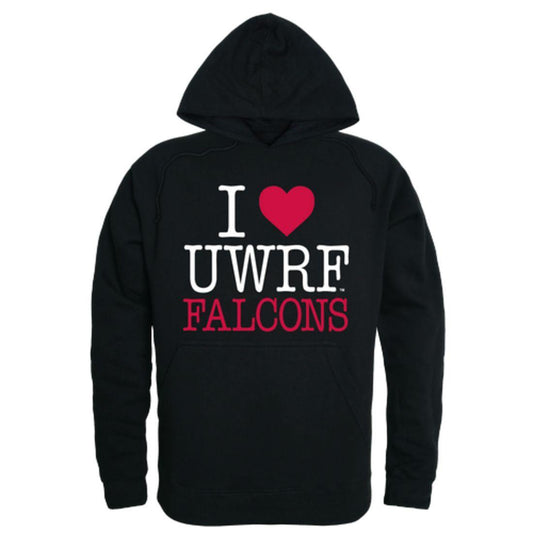 I Love UWRF University of Wisconsin River Falls Falcons Hoodie Sweatshirt-Campus-Wardrobe