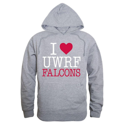 I Love UWRF University of Wisconsin River Falls Falcons Hoodie Sweatshirt-Campus-Wardrobe
