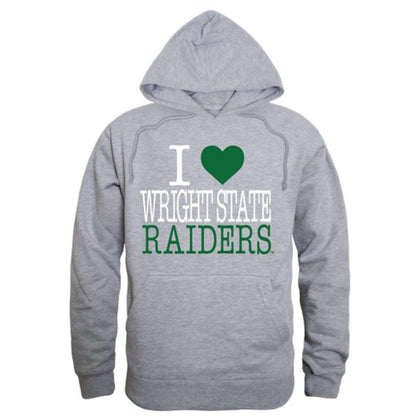 I Love Wright State University Raiders Hoodie Sweatshirt-Campus-Wardrobe